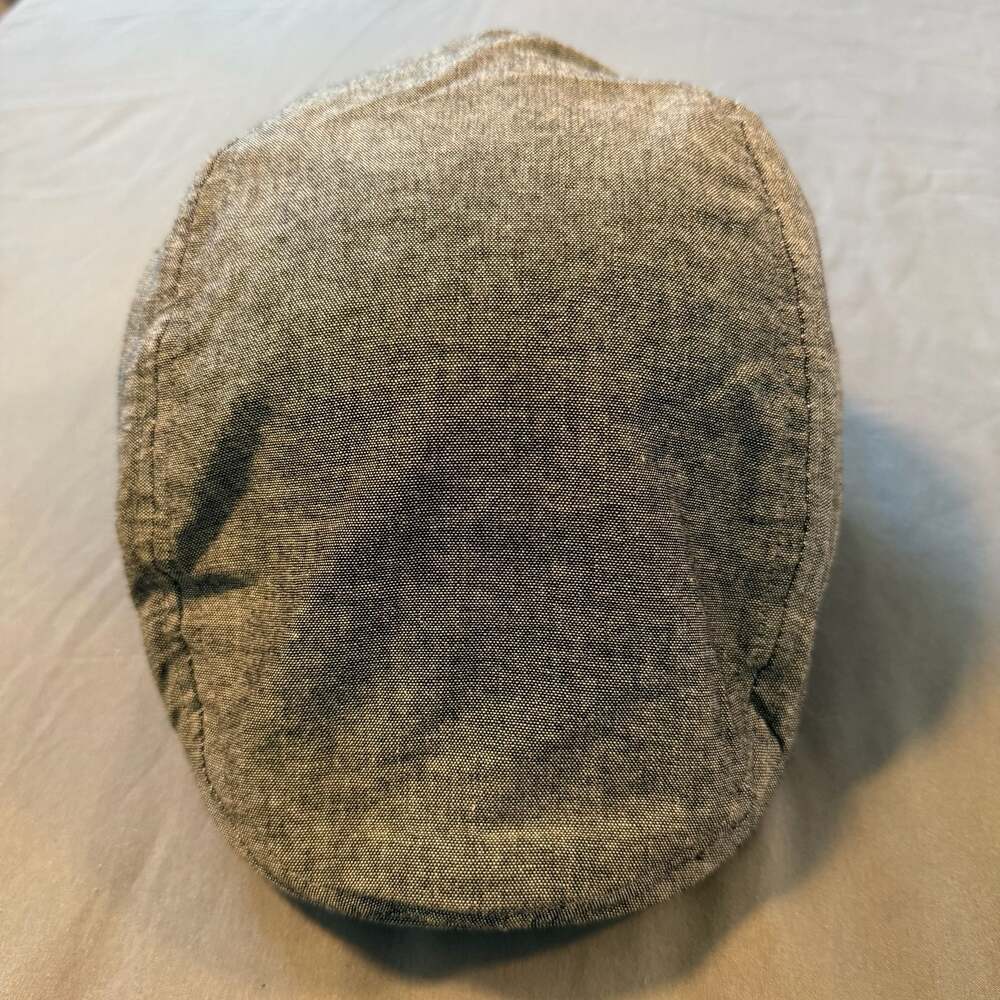 Express Men Gray Linen Blend Ivy Newsboy Flat Cap Hat Size S/M